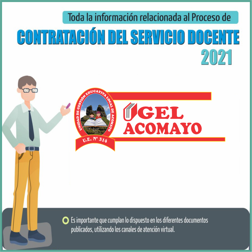 CONTRATO DOCENTE 2021 – UNIDAD DE GESTIÓN EDUCATIVA LOCAL – ACOMAYO